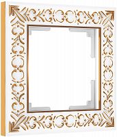Рамка универсальная Werkel Antik 1-м. металл белое золото картинка